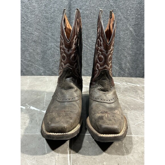 Men\'s CABORCA Western Cowboy Brown Leather Boots Mexico 28.5 US Sz 10 main image 11